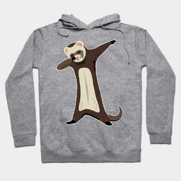 Funny Dabbing Ferret - Pet Ferret Lovers Hoodie by propellerhead